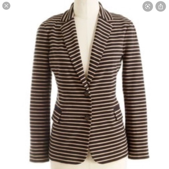 J. Crew Jackets & Blazers - J.CREW Maritime Striped Cotton Blazer Size Small
